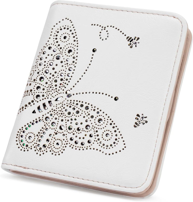 KITEVIUN Small RFID Wallet Women Ultra Thin Slim Womens Wallet Mini Compact Bifold Pocket Ladies Wallets for Women WHITE - Image 1
